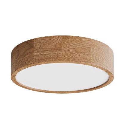 Plafondlamp met sensor CLEO 3xE27/24W/230V Ø 37,5 cm eiken