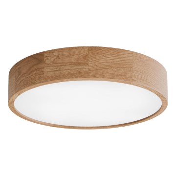 Plafondlamp met sensor CLEO 4xE27/24W/230V Ø 47,5 cm eiken