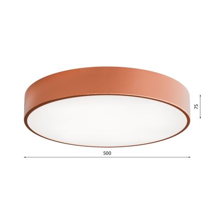 Plafondlamp met bewegings- en schemersensor CLEO 4xE27/24W/230V Ø 50 cm koperkleurig