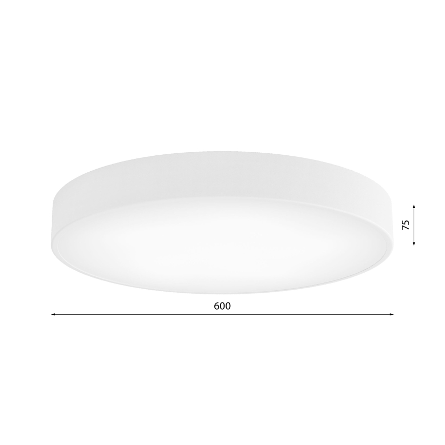 Plafondlamp CLEO met bewegings- en schemersensor, 5xE27/24W/230V, Ø 60 cm, wit
