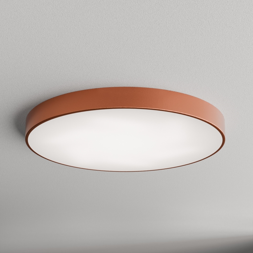 Plafondlamp met bewegings- en schemersensor CLEO 6xE27/24W/230V, diameter 80 cm, koperkleurig
