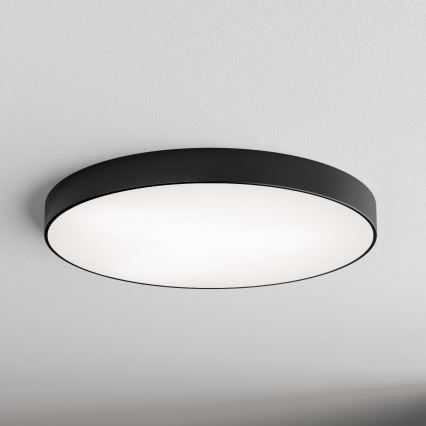Plafondlamp met bewegings- en schemersensor CLEO 6xE27/24W/230V Ø 80 cm zwart