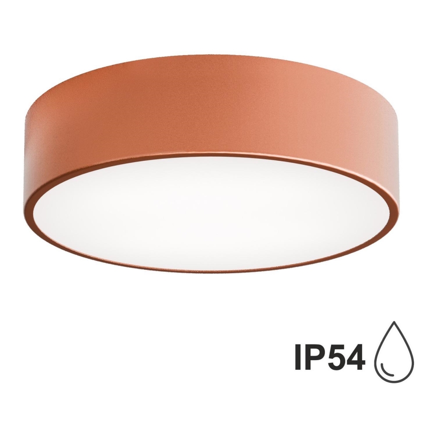 Plafondlamp met Sensor voor Buiten CLEO 2xE27/24W/230V d. 30 cm koper IP54