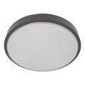 Plafondlamp met sensor WILTON 2xE27/60W/230V Ø 33 cm antraciet