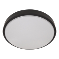 Plafondlamp met sensor WILTON 2xE27/60W/230V Ø 33 cm zwart