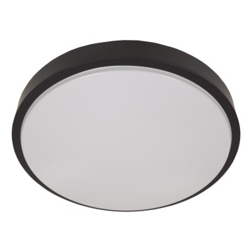 Plafondlamp met sensor WILTON 2xE27/60W/230V Ø 33 cm zwart