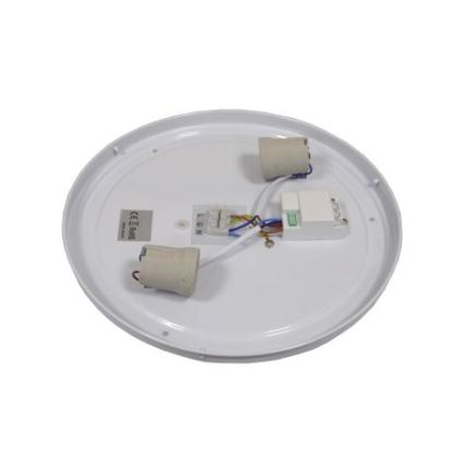 Plafondlamp met sensor WILTON 2xE27/60W/230V Ø 33 cm zwart
