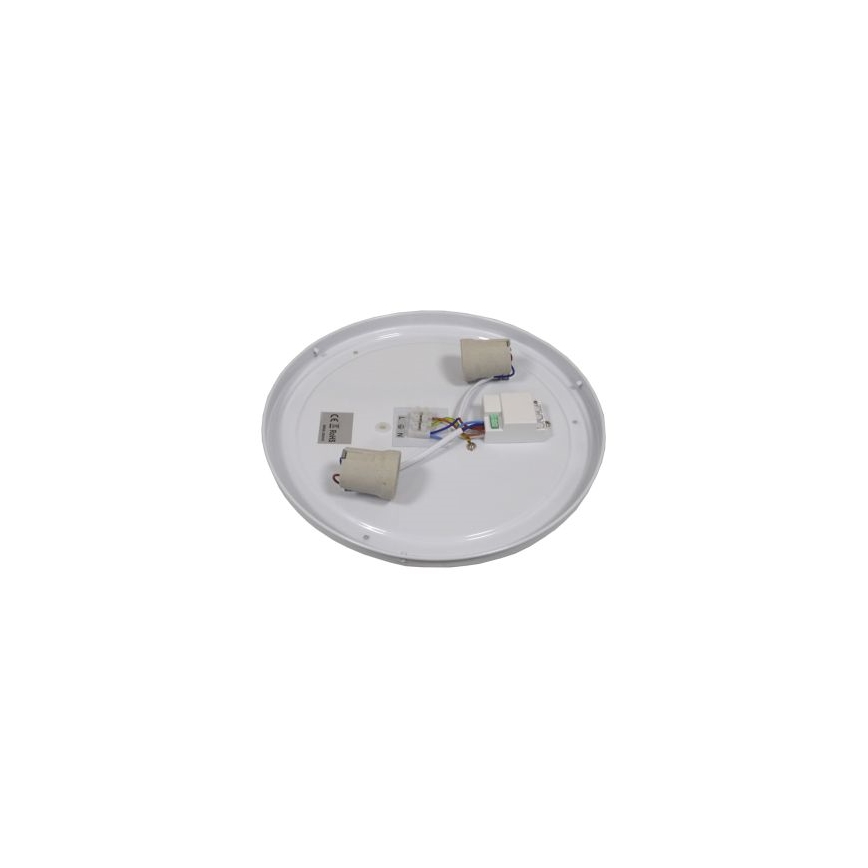 Plafondlamp met sensor WILTON 2xE27/60W/230V Ø 33 cm zwart