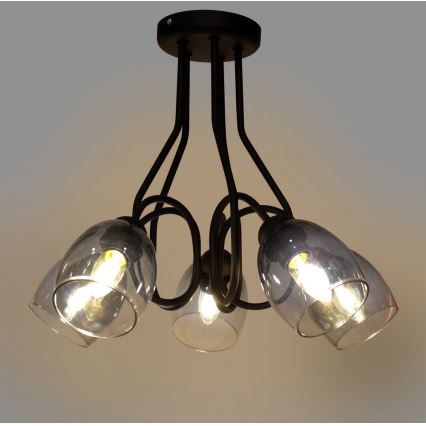 Plafondlamp met vaste hanger MARIETTA 5x E27 / 15W / 230V