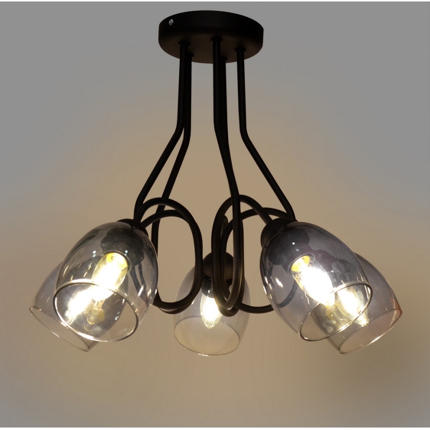 Plafondlamp met vaste hanger MARIETTA 5x E27 / 15W / 230V