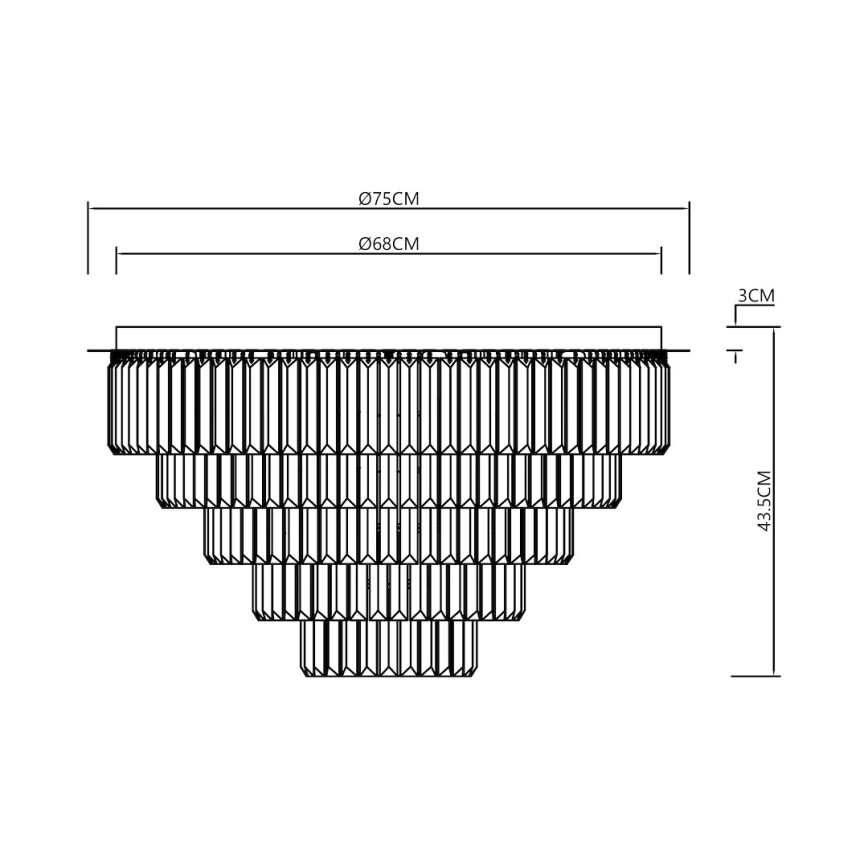 Plafondlamp MILANO 12xE14/40W/230V goud
