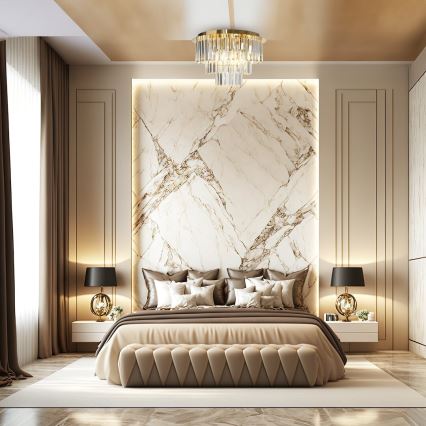 Plafondlamp MILANO 6xE14/40W/230V goud