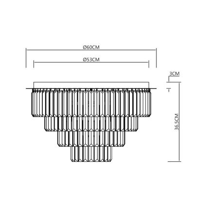 Plafondlamp MILANO 9xE14/40W/230V goud