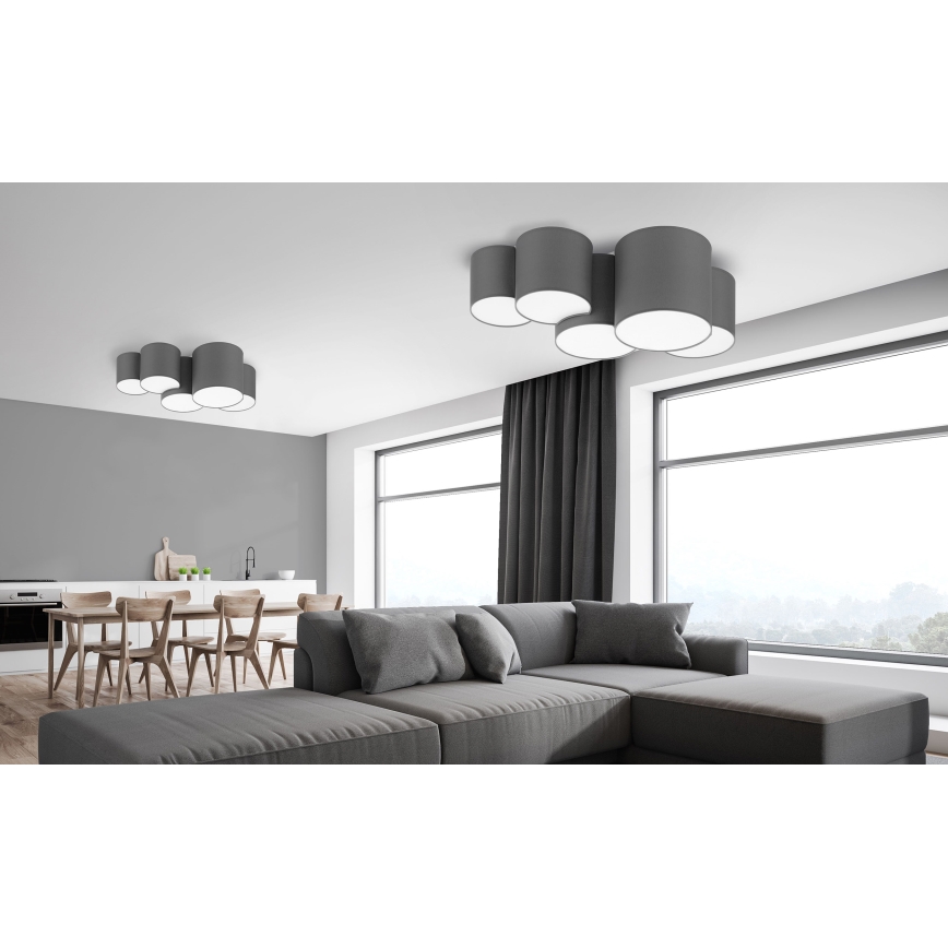 Plafondlamp MONA 5xE27/15W/230V grijs