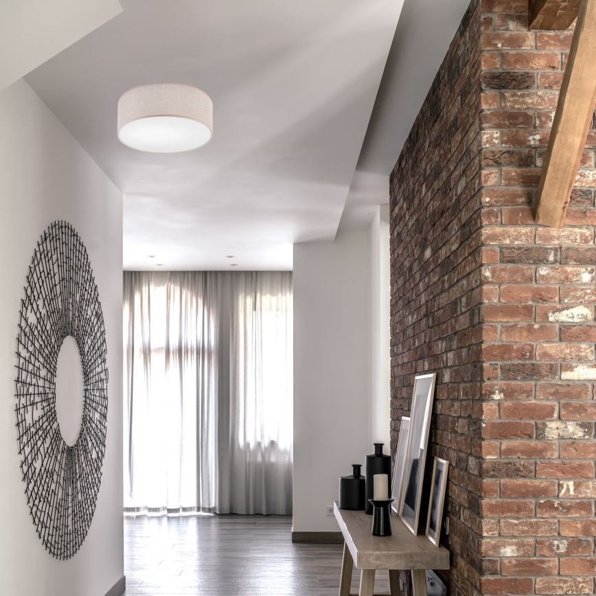 Plafondlamp MONTE 1xE27/60W/230V Ø 35 cm beige