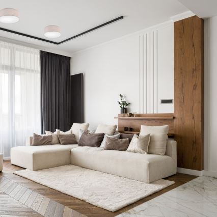 Plafondlamp MONTE 1xE27/60W/230V Ø 35 cm beige