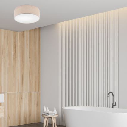 Plafondlamp MONTE 1xE27/60W/230V Ø 35 cm bruin