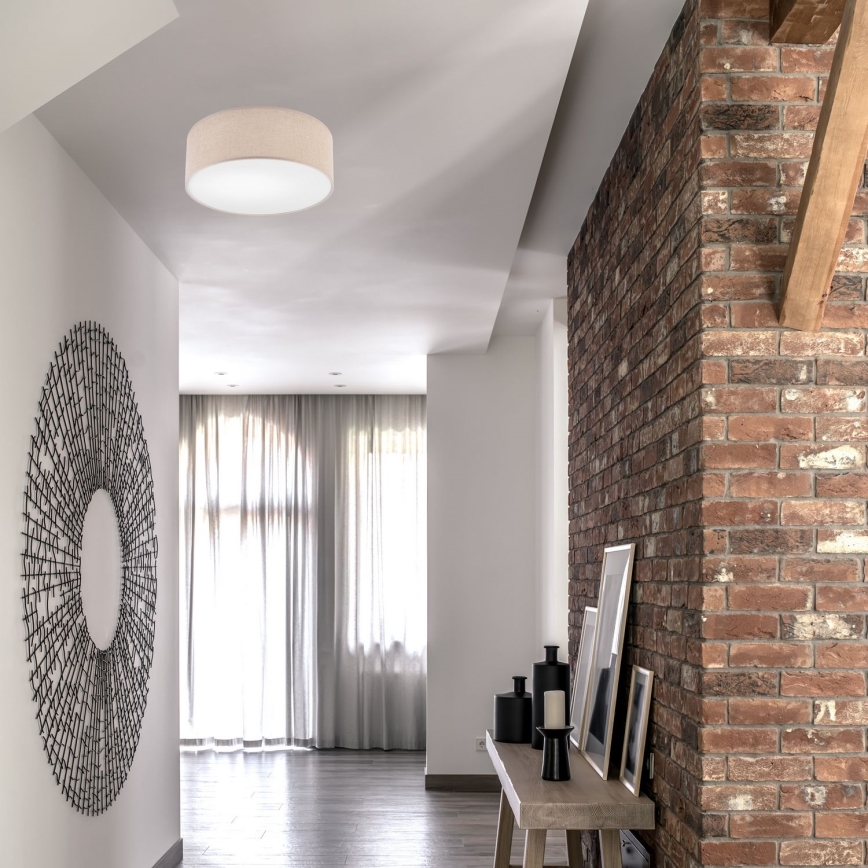 Plafondlamp MONTE 1xE27/60W/230V Ø 35 cm bruin