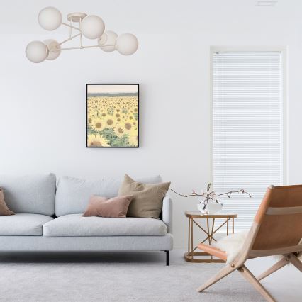 Plafondlamp MOON 6xE27/15W/230V crème