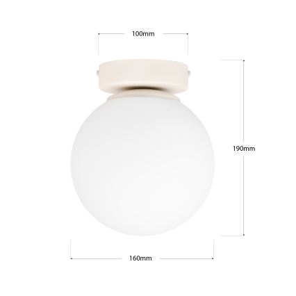 Plafondlamp MOONLIGHT 1xE27/15W/230V Ø 16 cm crèmekleurig