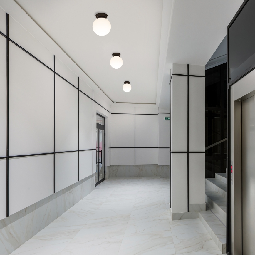 Plafondlamp MOONLIGHT 1xE27/15W/230V Ø 16 cm zwart