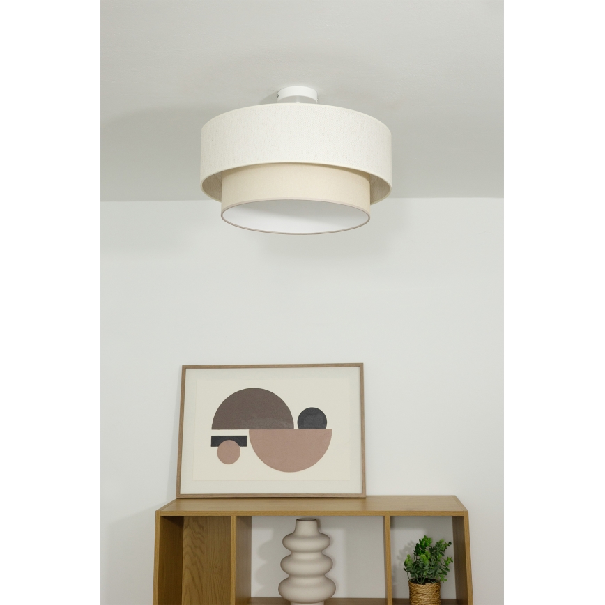 Plafondlamp NATIA 1xE27/60W/230V crème