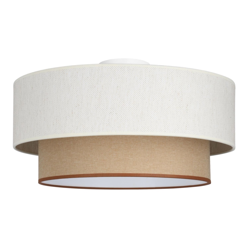 Plafondlamp NATIA 1xE27/60W/230V wit/bruin