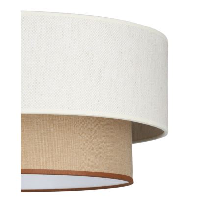 Plafondlamp NATIA 1xE27/60W/230V wit/bruin