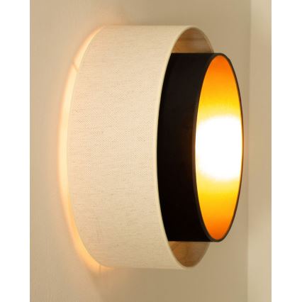 Plafondlamp NATIA 1xE27/60W/230V wit/zwart