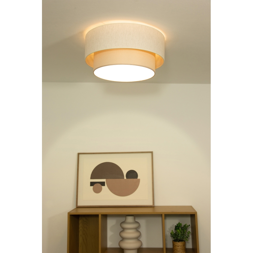 Plafondlamp NATIA 1xE27/60W/230V Ø 45 cm crème