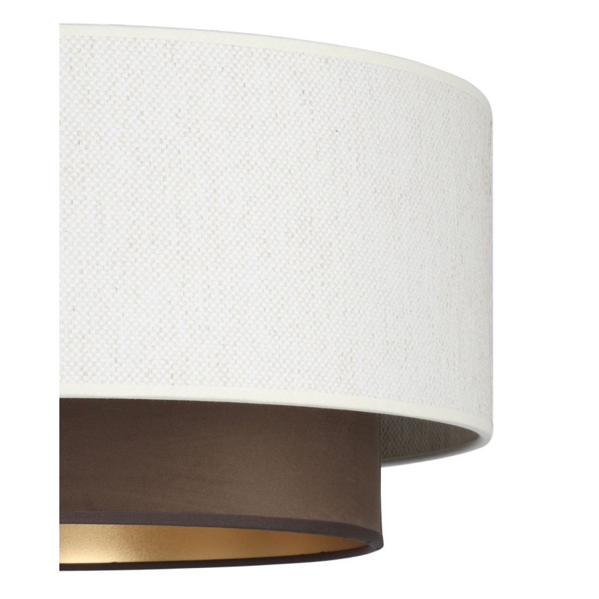 Plafondlamp NATIA 1xE27/60W/230V Ø 45 cm wit/bruin