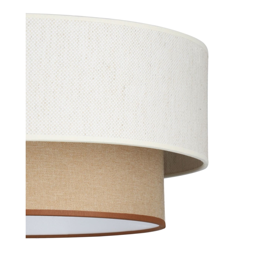 Plafondlamp NATIA 1xE27/60W/230V Ø 45 cm wit/bruin