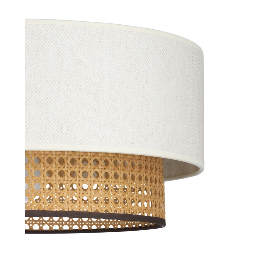 Plafondlamp NATIA 1xE27/60W/230V Ø 45 cm wit/bruin