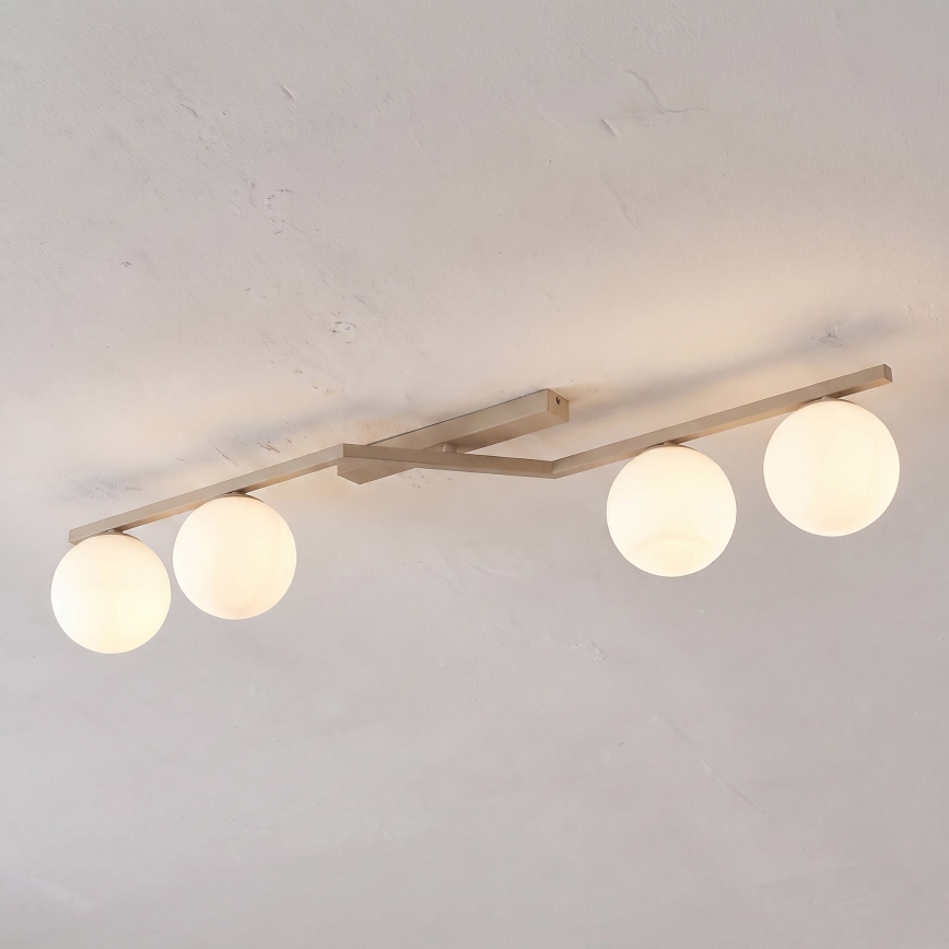 Plafondlamp NATON 4xE14/10W/230V beige/wit