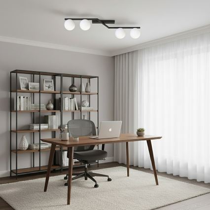 Plafondlamp NATON 4xE14/10W/230V zwart/wit