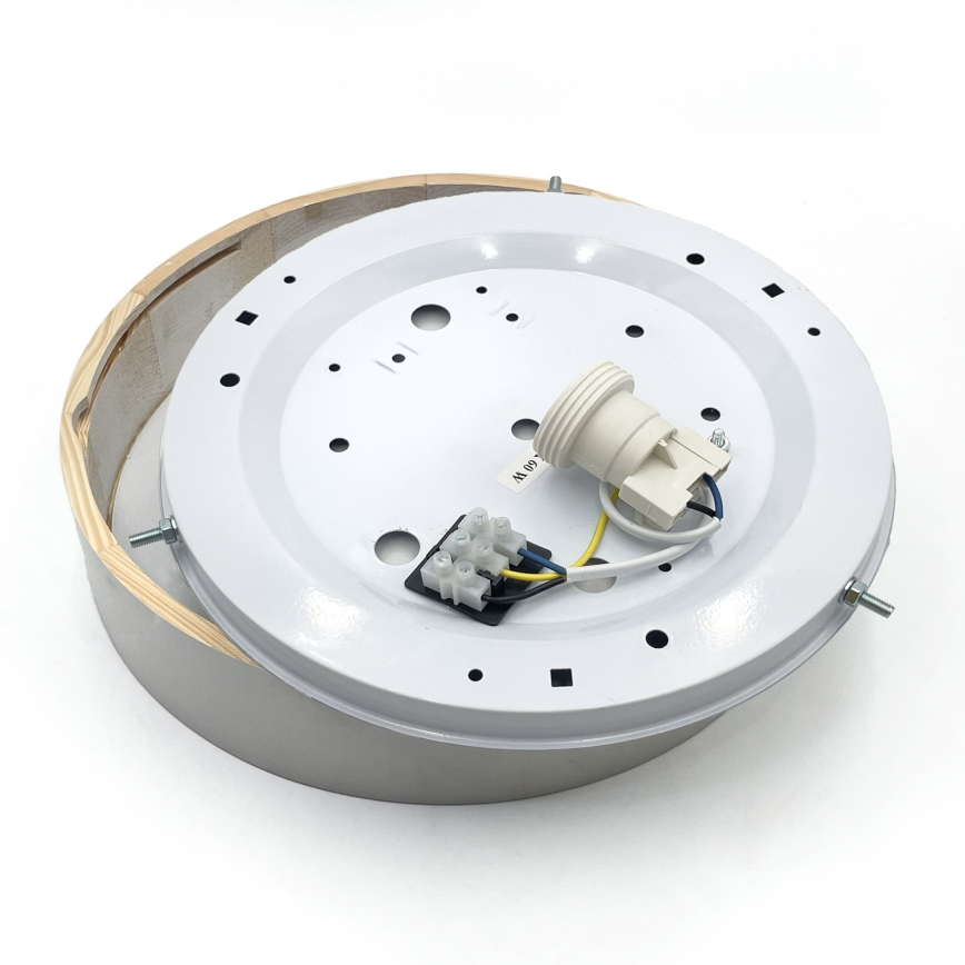 Plafondlamp NATURAL 1xE27/15W/230V Ø 27,5 cm grenen/wit