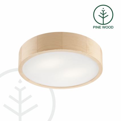 Plafondlamp NATURAL 2xE27/60W/230V Ø 37,5 cm, grenen