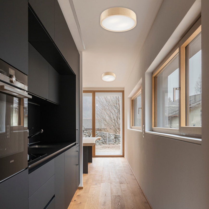 Plafondlamp NATURAL 2xE27/60W/230V ø 37 cm grenen