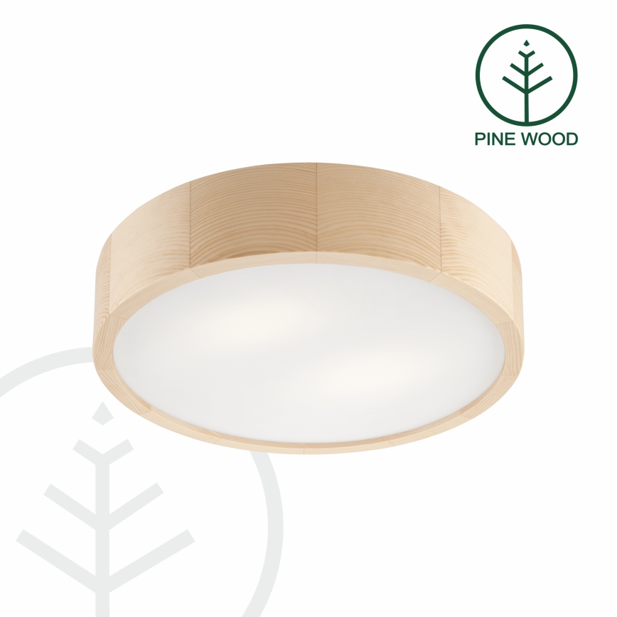 Plafondlamp NATURAL 2xE27/60W/230V ø 37 cm grenen
