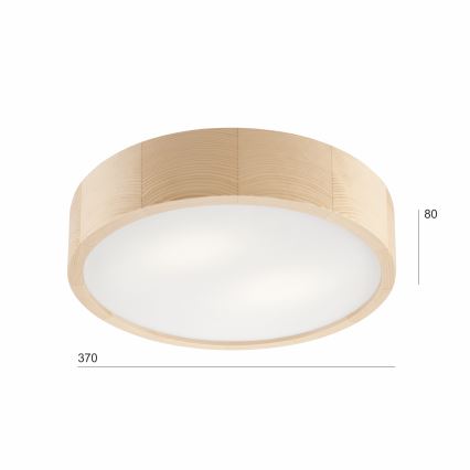 Plafondlamp NATURAL 2xE27/60W/230V ø 37 cm grenen