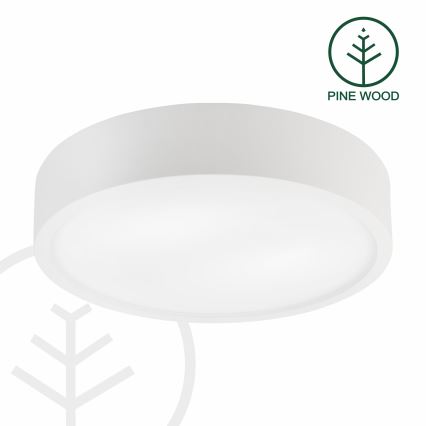 Plafondlamp NATURAL 3xE27/15W/230V Ø 37,5 cm grenen/wit
