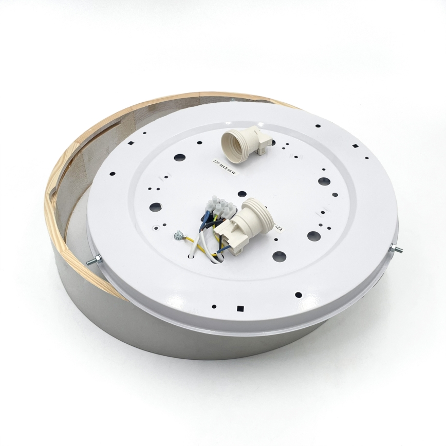 Plafondlamp NATURAL 3xE27/15W/230V Ø 37,5 cm grenen/wit