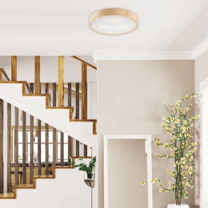 Plafondlamp NATURAL 3xE27/60W/230V Ø 47,5 cm grenen