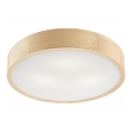 Plafondlamp NATURAL 3xE27/60W/230V Ø 47 cm dennenhout