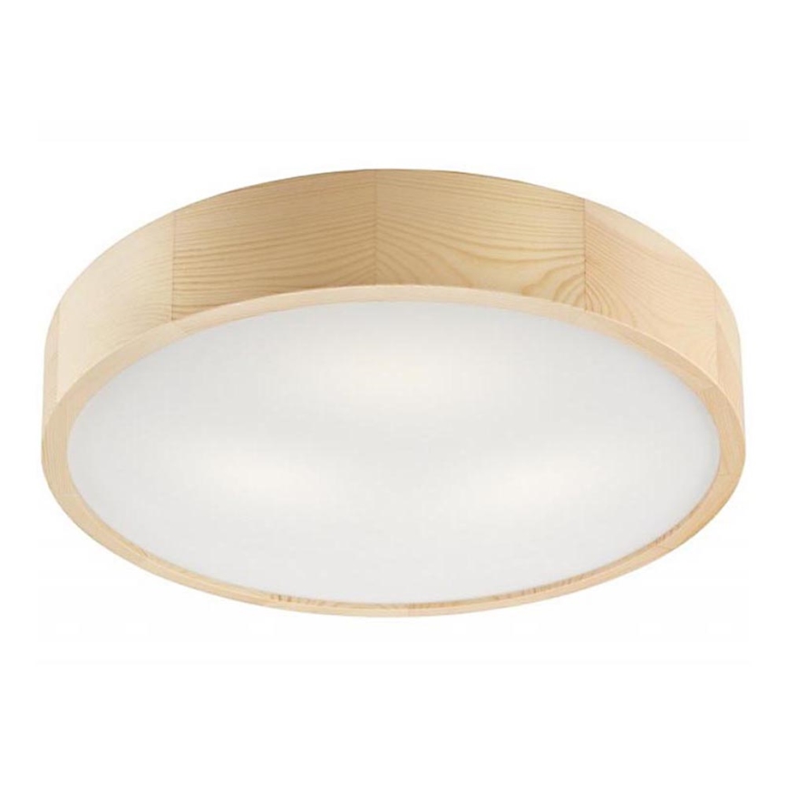 Plafondlamp NATURAL 3xE27/60W/230V ø 47 cm grenen
