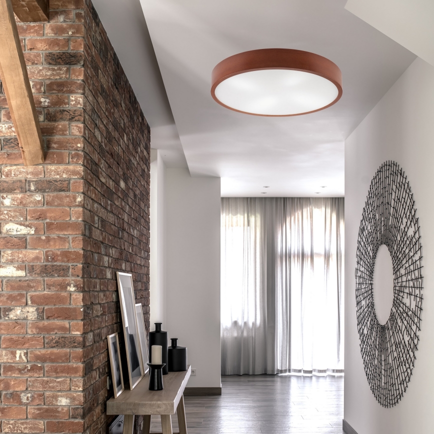 Plafondlamp NATURAL 4xE27/60W/230V ø 57,5 cm grenen/bruin