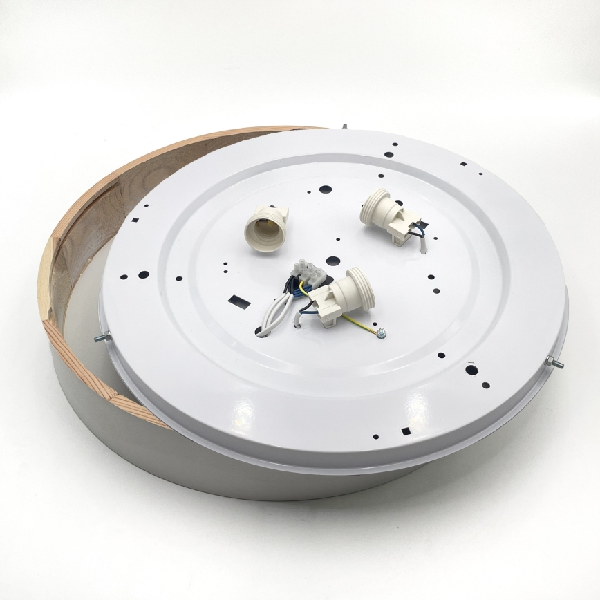 Plafondlamp NATURAL 5xE27/15W/230V Ø 47,5 cm grenen/wit