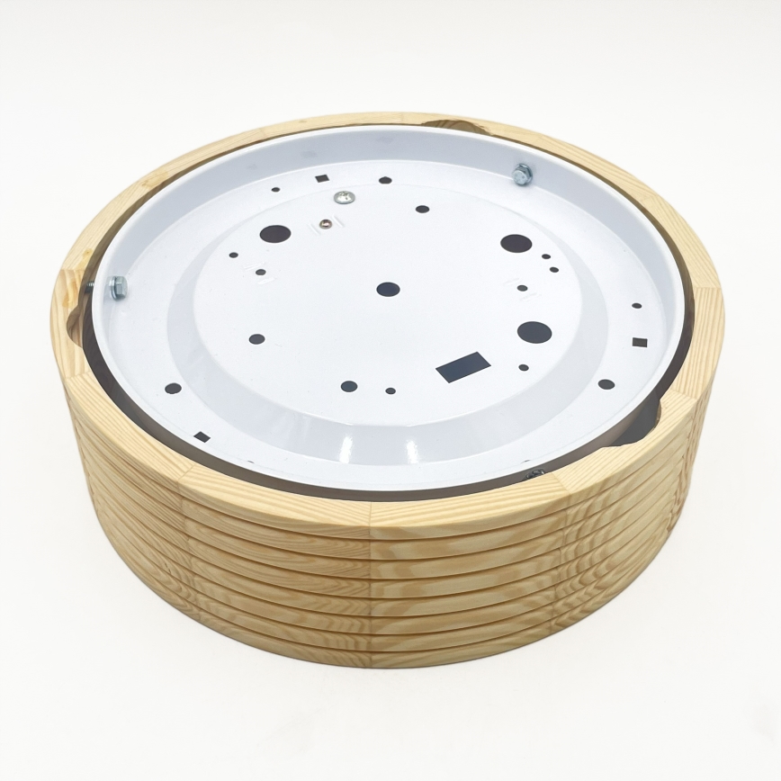 Plafondlamp NATURAL MODERN 1xE27/15W/230V, Ø 27,5 cm, dennenhout