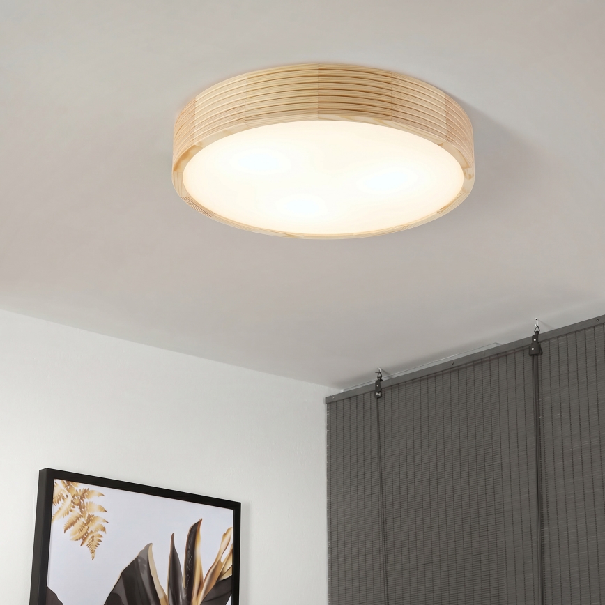 Plafondlamp NATURAL MODERN 3xE27/15W/230V Ø 47,5 cm grenen