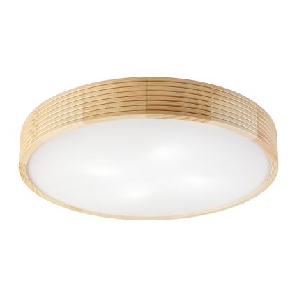 Plafondlamp NATURAL MODERN 4xE27/15W/230V Ø 58 cm grenen
